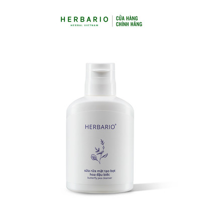 Sữa rửa mặt hoa đậu biếc Herbario 100ml thuần chay