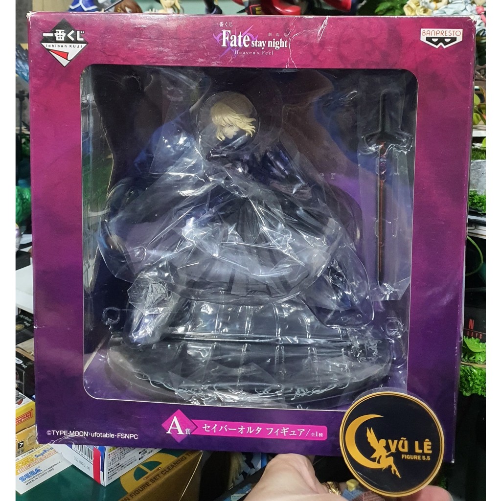 Mô hình chính hãng Fate/Stay Night Heaven's Feel PVC Statue Saber Alter 22cm, Anime figure Banpresto chính hãng Nhật