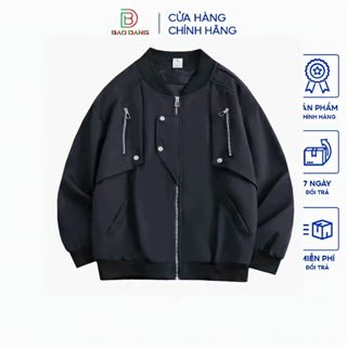 Áo khoác bomber gió nam nữ vải dù cán hai lớp cao cấp Bảo Đăng.