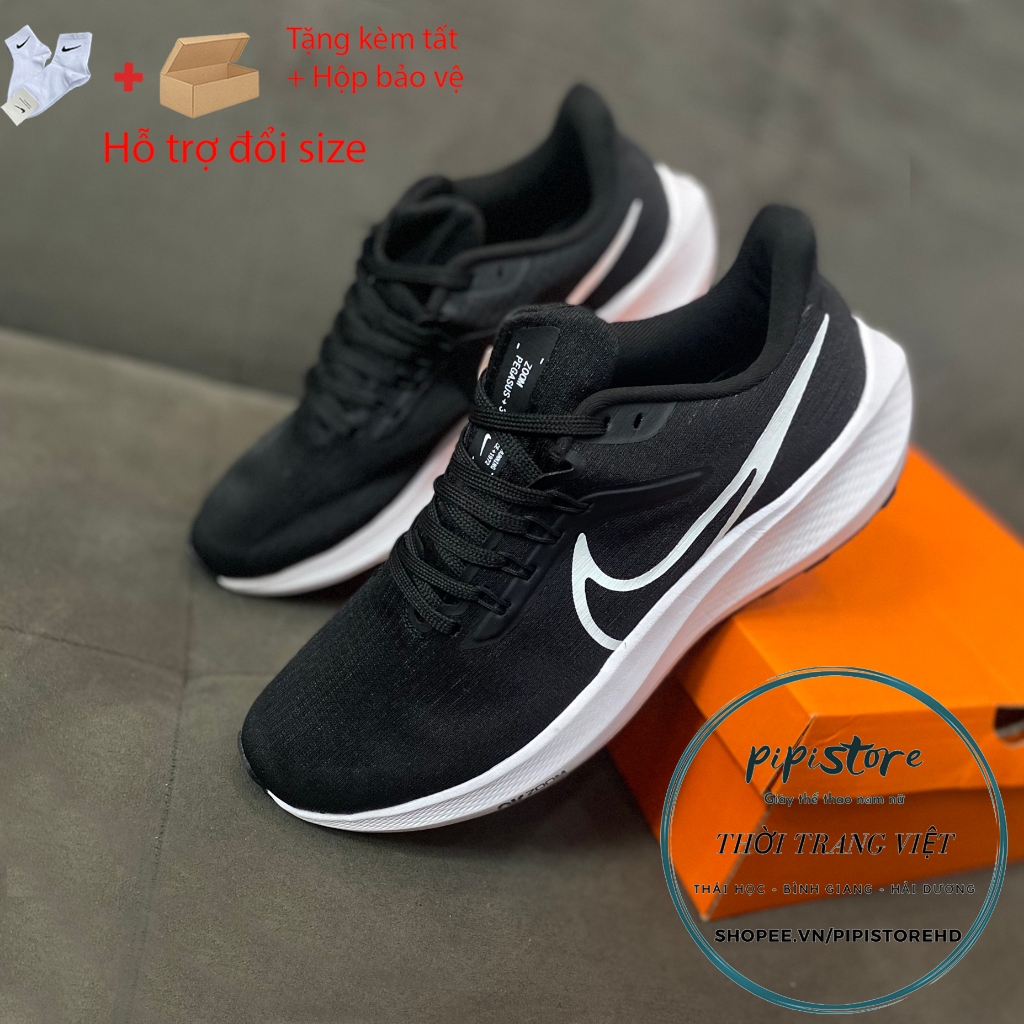 Giày chạy bộ zoom pegasus 39 black, Giày nhẹ hàng mới về. [pipistorehd]