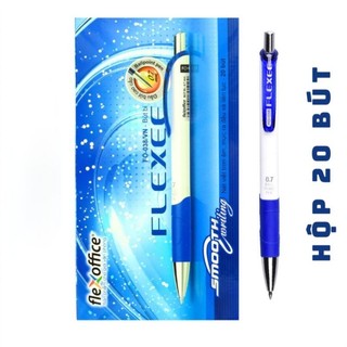 Hộp 20 Bút bi 𝑻𝒉𝒊𝒆̂𝒏 𝑳𝒐𝒏𝒈 Flexee FO-038