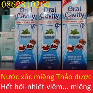 Nước súc miệng thảo dược Oral Cavity - lọ 250ml nước xúc miệng chính hãng date mới nhất