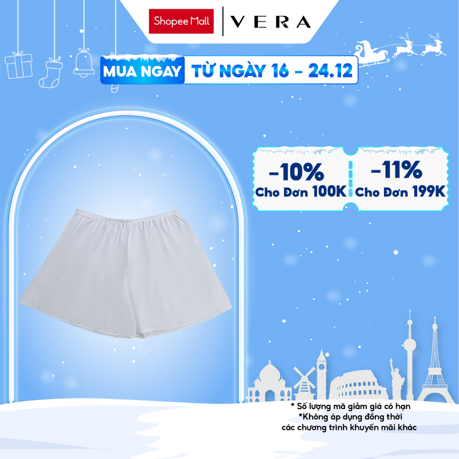 Quần ngủ ngắn vải lụa mềm mại, thoáng mát VERA - 8302