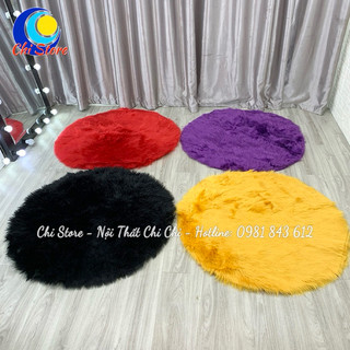 Thảm Lông Chụp Ảnh, Trải Sàn Hình Tròn Cao Cấp, Thảm Lông Dài Chụp Ảnh Sản Phẩm Không Rụng