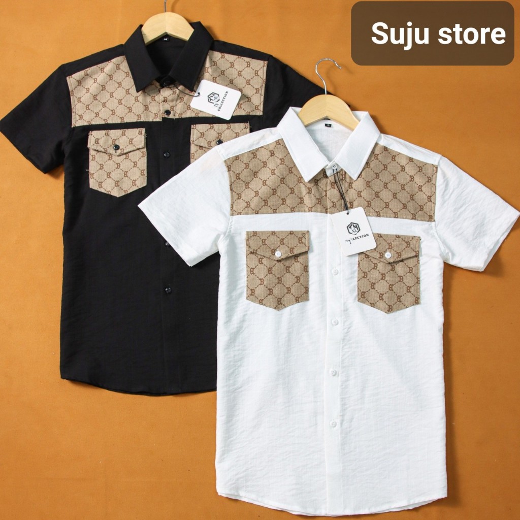 Áo sơ mi nam tay ngắn hàn quốc chất đũi mềm mịn mẫu mới nhất giá rẻ_BH STORE