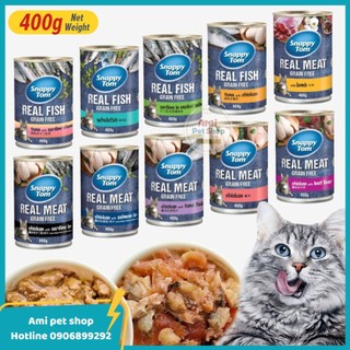 (DATE MỚI) PATE SNAPPY TOM REAL FISH REAL MEAT LON 400GR Thức Ăn cho nhà đông con