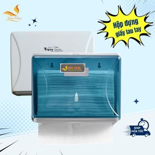 Hộp đựng giấy lau tay treo tường tiện dụng Sóng Vàng (có kèm sẵn ốc vít)