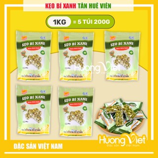 1KG kẹo bí xanh Tân Huê Viên, kẹo hạt bí thơm ngon ngọt thanh, bánh kẹo tết đãi khách [ 5 TÚI 200G ], bánh kẹo tết