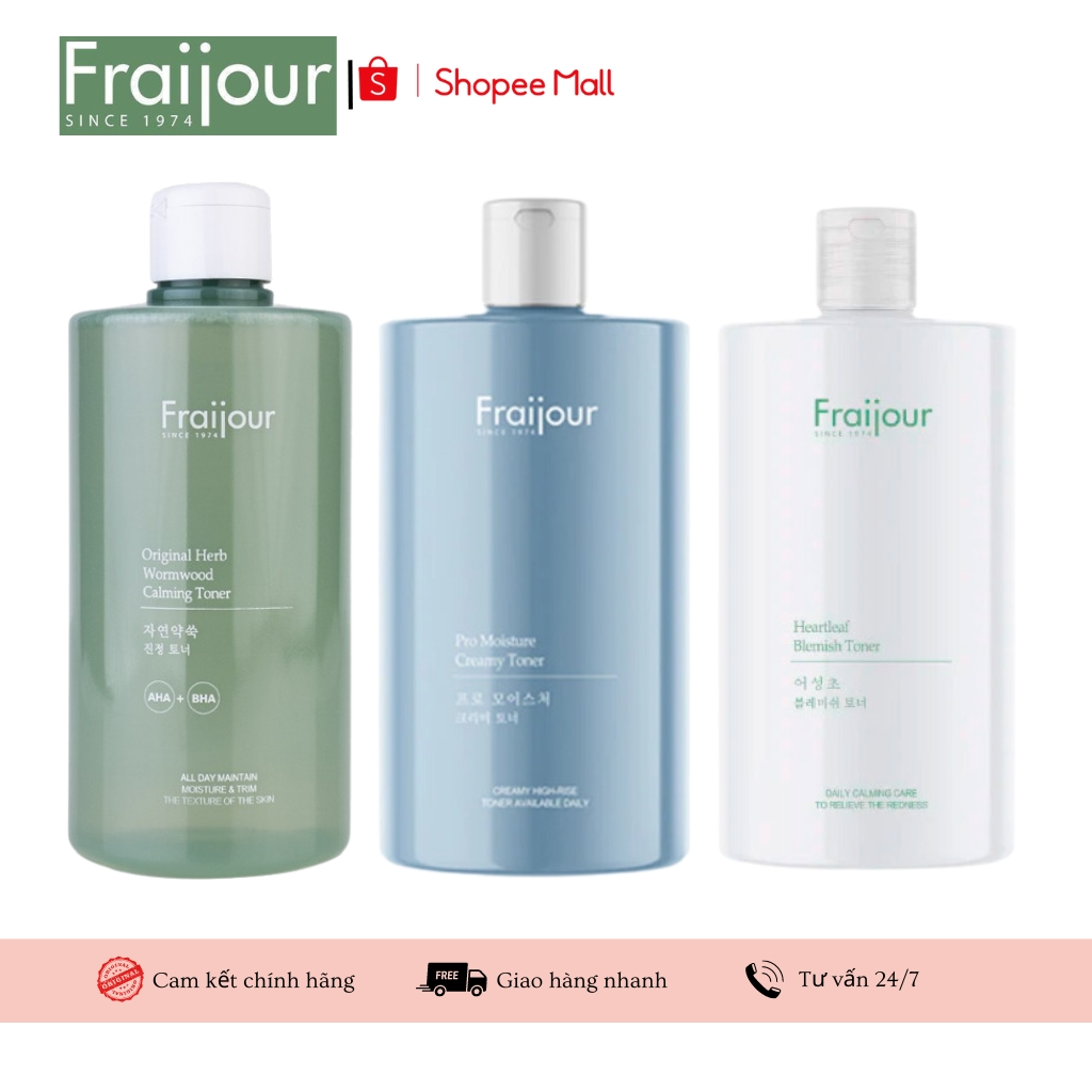 Nước Hoa Hồng Se Khít Lỗ Chân Lông, Cân Bằng Da Fraijour Toner 500ml, Hàn Quốc