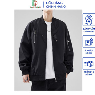 Áo khoác bomber dù nam nữ hai lớp phối túi trước ngực trẻ trung năng động Bảo Đăng