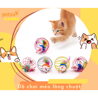 Đồ chơi bòng chuột lồng cho mèo