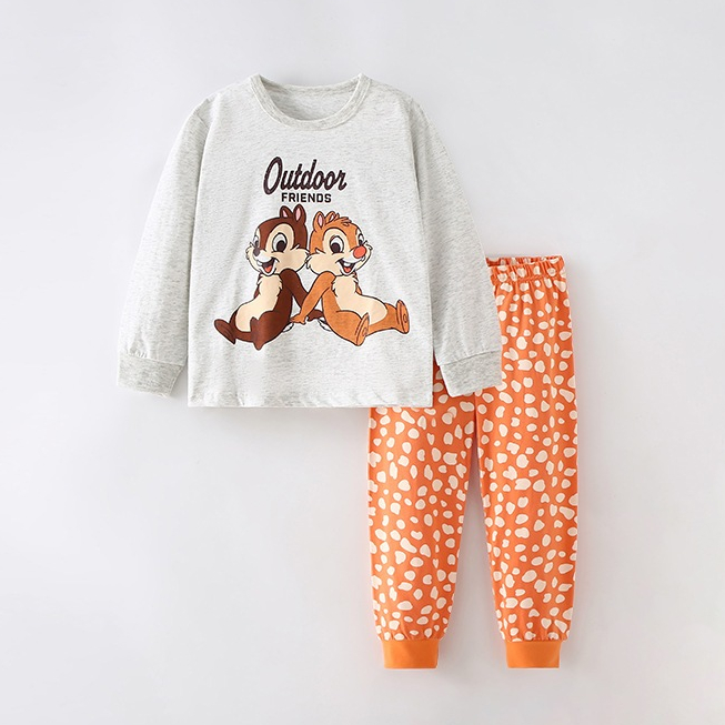 TH101 Bộ đồ cotton dài tay cho bé gái