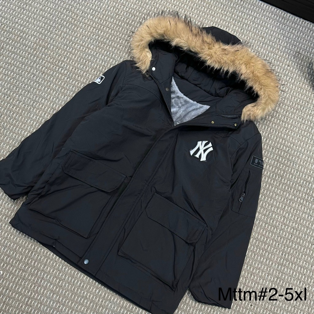 Áo khoác nam nữ lót lông túi hộp MLB mũ lông giữ ấm vượt trội tránh rét đại hàn phong cách hàn quốc AP12