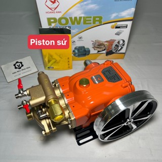 [Piston sứ] Đầu máy rửa xe ty sứ cao áp tự động 2HP Hoàng Anh | Đầu bơm máy rửa xe dây đai, xịt thuốc tự động