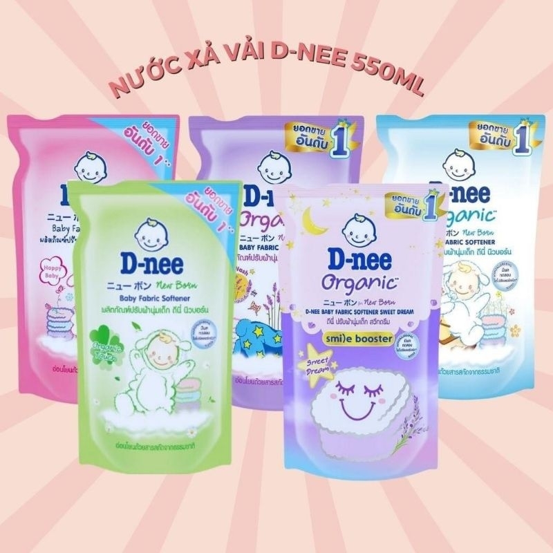 Nước xả Dnee 550ml cho bé - Mềm vải an toàn