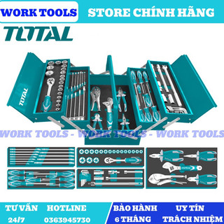 Đồ nghề total bộ 59 cái công cụ trong hộp đồ nghề thtcs12591
