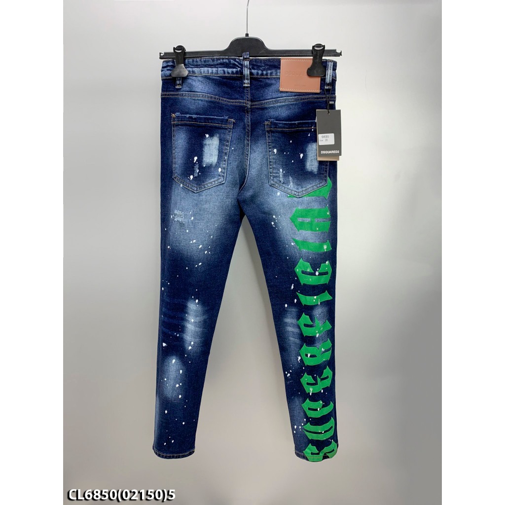Quần Jeans Nam Amr Xanh Rách Đinh Siêu Hot - Quần Bò Nam Rách Đinh Chất Đẹp
