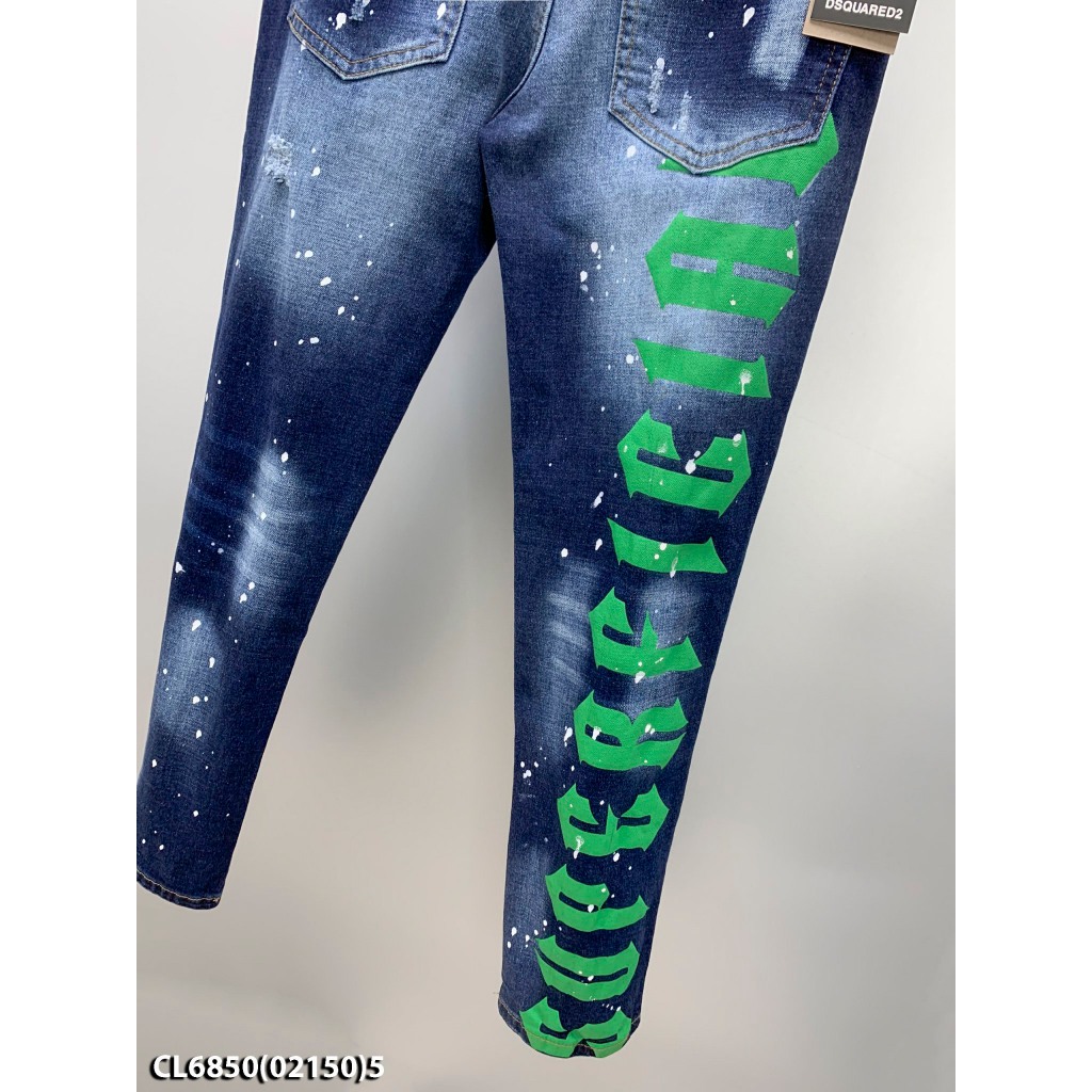 Quần Jeans Nam Amr Xanh Rách Đinh Siêu Hot - Quần Bò Nam Rách Đinh Chất Đẹp