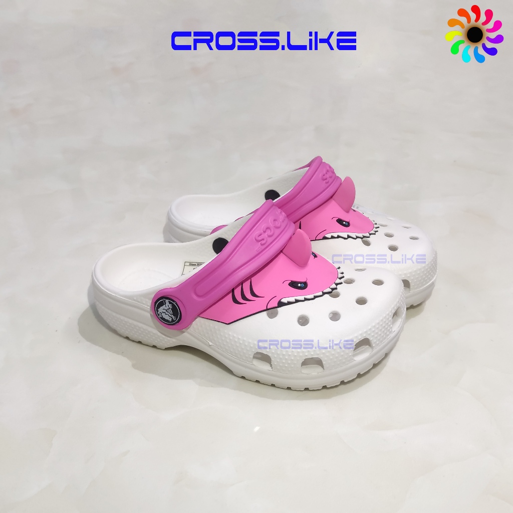 Dép nhựa cho bé cá mập sừng Cross classic i am unicorn Clog, sục cho trẻ ,nhựa nguyên khối siêu bền, tặng jibbitz.