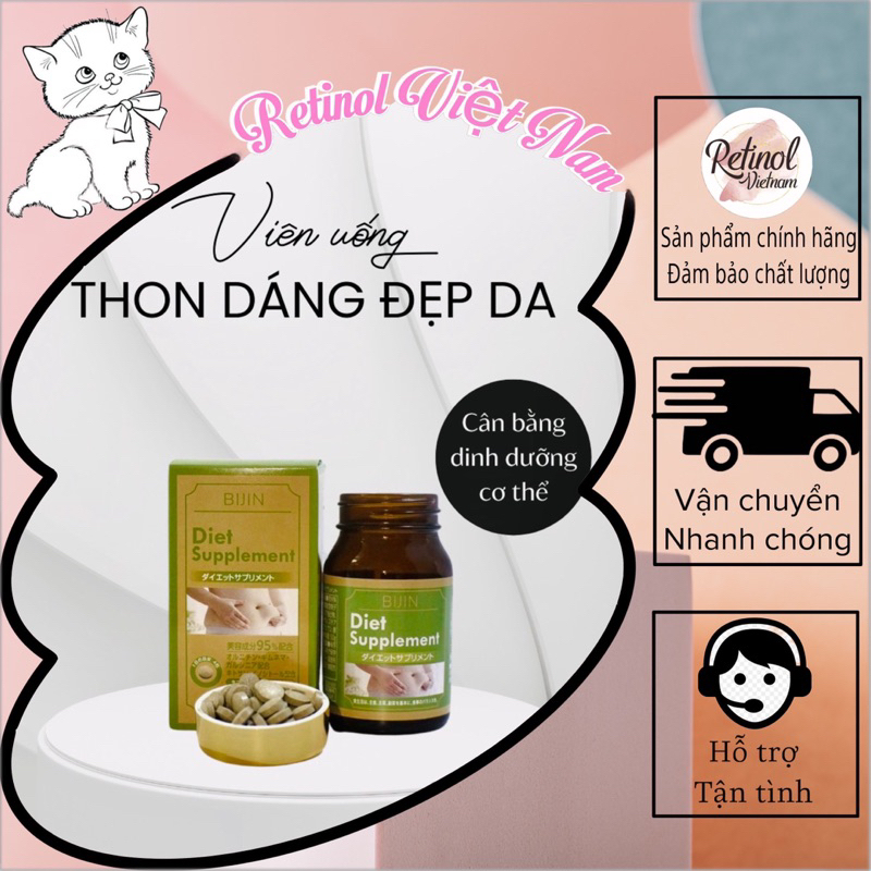 Viên Uống Triệt Tiêu - Tan Mỡ Bụng Của Nhật Lọ 200 Viên