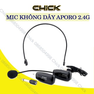 Micro Không Dây Aporo 2.4G Đa Năng, Mic Không dây 2.4G, Dùng Cho Loa Trợ Giảng, Loa Kéo, Âm Ly