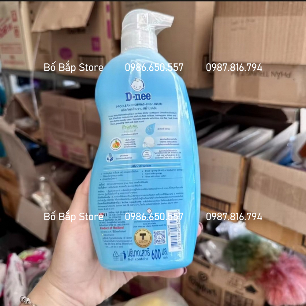 Nước rửa bình sữa Dnee, rửa đồ dùng ăn dặm cho bé nội địa Thái Lan 500ml - Bố Bắp Store