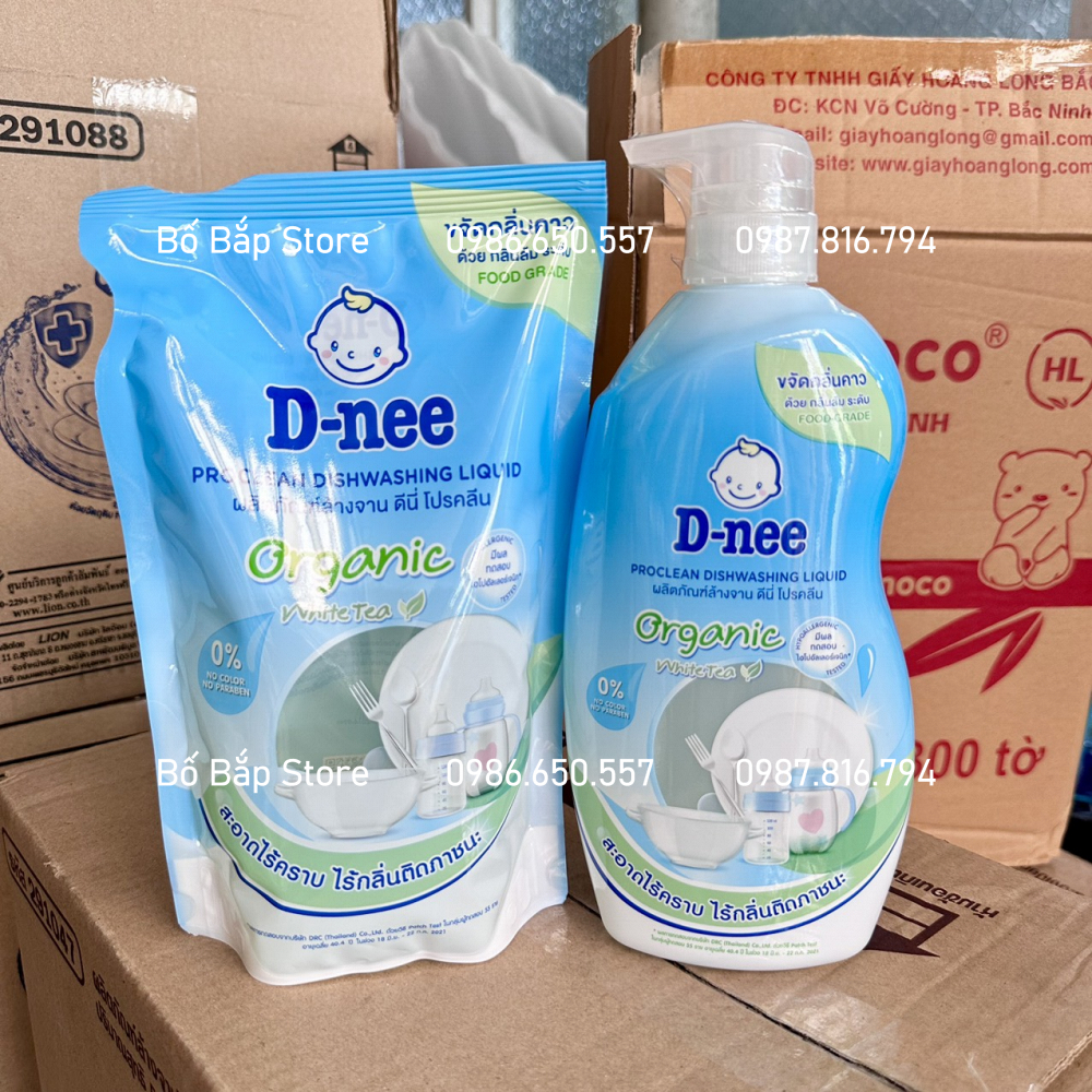 Nước rửa bình sữa Dnee, rửa đồ dùng ăn dặm cho bé nội địa Thái Lan 500ml - Bố Bắp Store