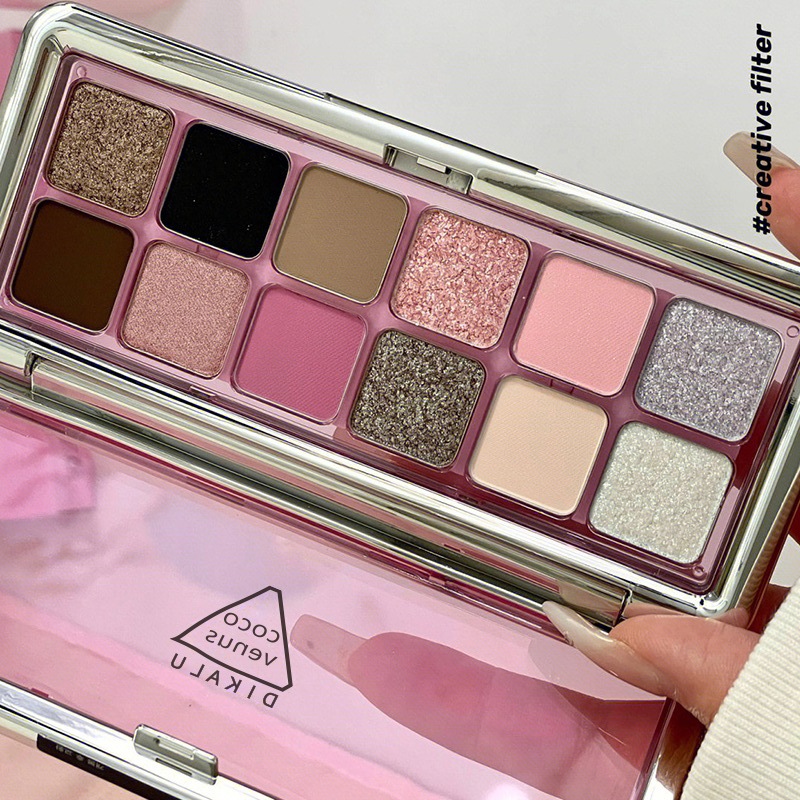 Bảng Phấn Mắt Dikalu 12 Ô Màu Trung Tính Tone Đất Trà Sữa Hot trend P98