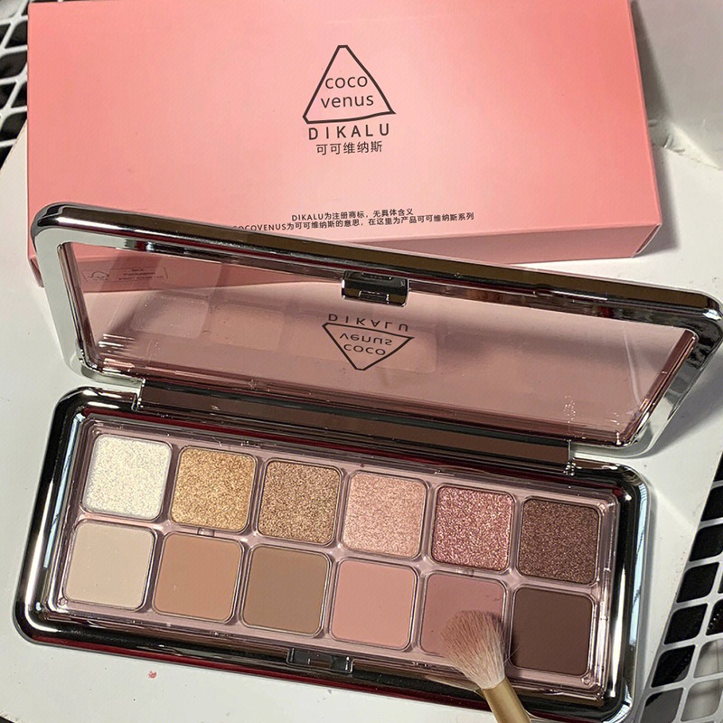Bảng Phấn Mắt Dikalu 12 Ô Màu Trung Tính Tone Đất Trà Sữa Hot trend P98