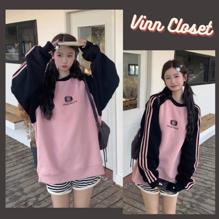 Áo Nỉ Sweater Nữ Form Rộng Vải Nỉ Bông hồng Dày Dặn thêu chữ chắc chắn phong cách HQ HA35