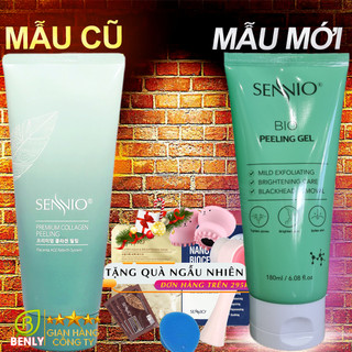 Kem tẩy da chết dạng gel SENNIO Premium Collagen Peeling - bổ sung collagen, dưỡng ẩm, làm trắng, mờ thâm nám, se khít