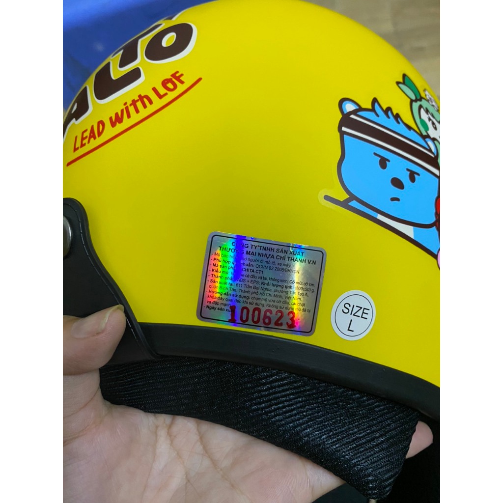 MŨ BẢO HIỂM 3/4 ĐẦU QUÀ TẶNG SỮA MALTO