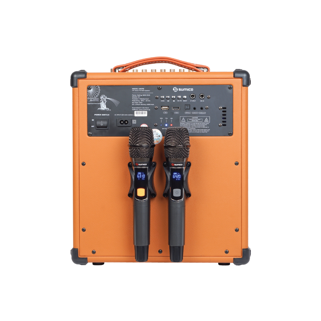 Loa karaoke di động SUMICO MSP10 | Bass 25,4cm, Công suất thực 100W RMS - Chính Hãng