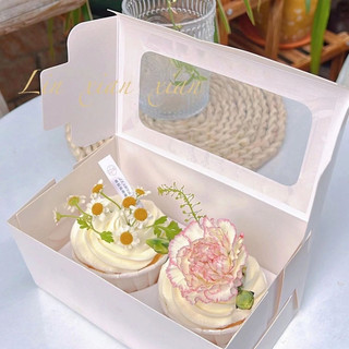10 Hộp đựng bánh cupcake 2 ô