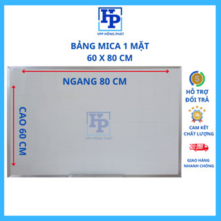 Bảng Viết Bút Lông - Bảng Trắng Treo Tường SIZE 60x80 cm - Bảng Mica Trắng vpp hồng phát