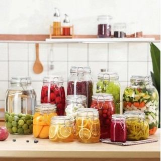 Hũ Thủy Thủy Tinh Nắp Kẹp,Nắp Cài Cao Cấp 2L,3L Dày Dặn Dùng Nuôi Scoby Làm Trà Kombucha ,Nấm Nước Kefir ,Đựng Thực Phẩm