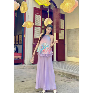 Set yếm tơ quần suông dập ly TKCC