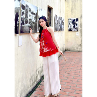 Set yếm tơ quần suông dập ly TKCC