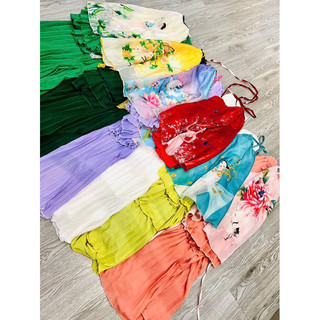 Set yếm tơ quần suông dập ly TKCC