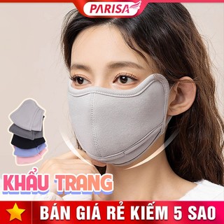 Khẩu Trang Vải V-Shape Nam Nữ Chống Nám Chất Dày Dặn Giữ Ấm Chống Nắng UV P2462