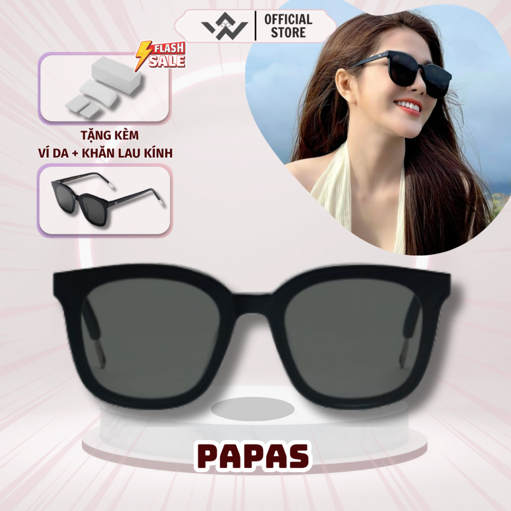 Kính Râm GM PAPAS Thời Trang Cao Cấp Phong Cách Hàn Quốc, Kính Mát Nam Nữ Cao Cấp Fullbox