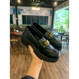 giày sục miu da lỳ, da bóng đế cao 5cm