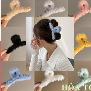 Kẹp Tóc Phối Lông Thỏ Đáng Yêu Dễ Thương Cho Nữ