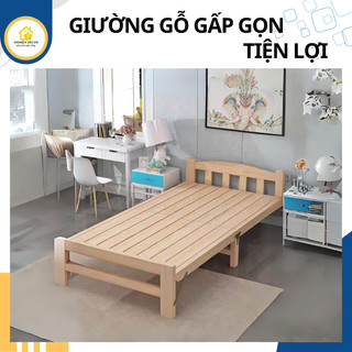 Giường ngủ gỗ thông gấp gọn, giường xếp gọn tiện lợi, giường gấp gọn gia đình, giường gấp M199