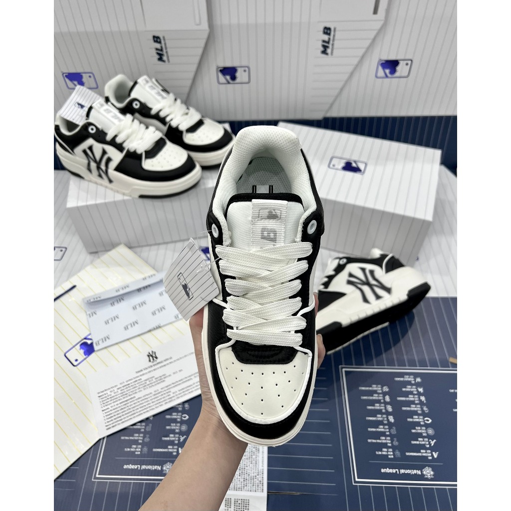 Giày thể thao MLB chunky liner sneakers unisex cổ thấp đế cao 5cm nam nữ bản cao cấp 3 phối màu Full Box.