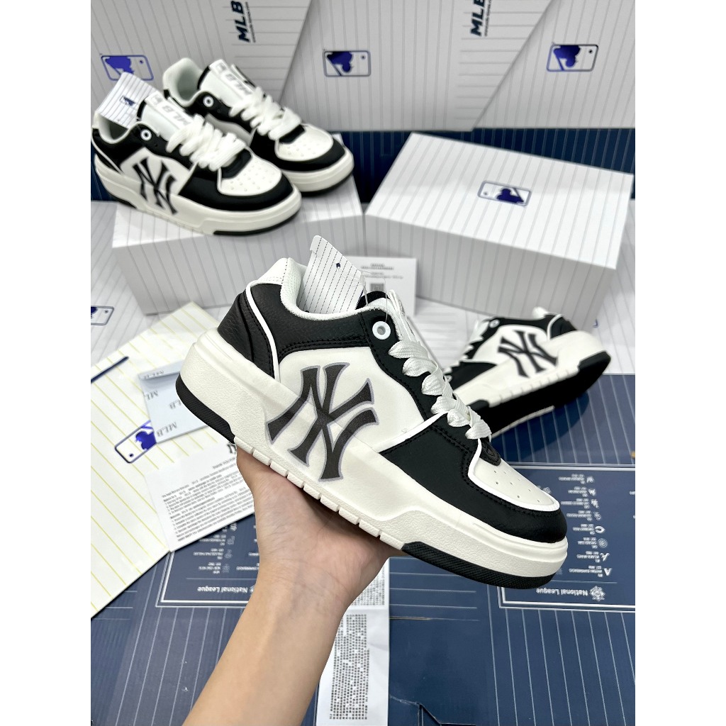 Giày thể thao MLB chunky liner sneakers unisex cổ thấp đế cao 5cm nam nữ bản cao cấp 3 phối màu Full Box.