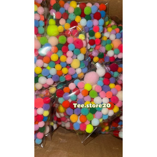 Quả pompom đủ màu trang trí phụ kiện