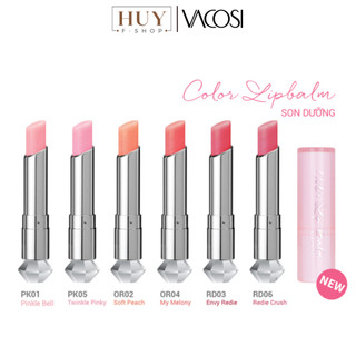 Son dưỡng môi căng mọng mềm mịn Lipbalm Vacosi có màu