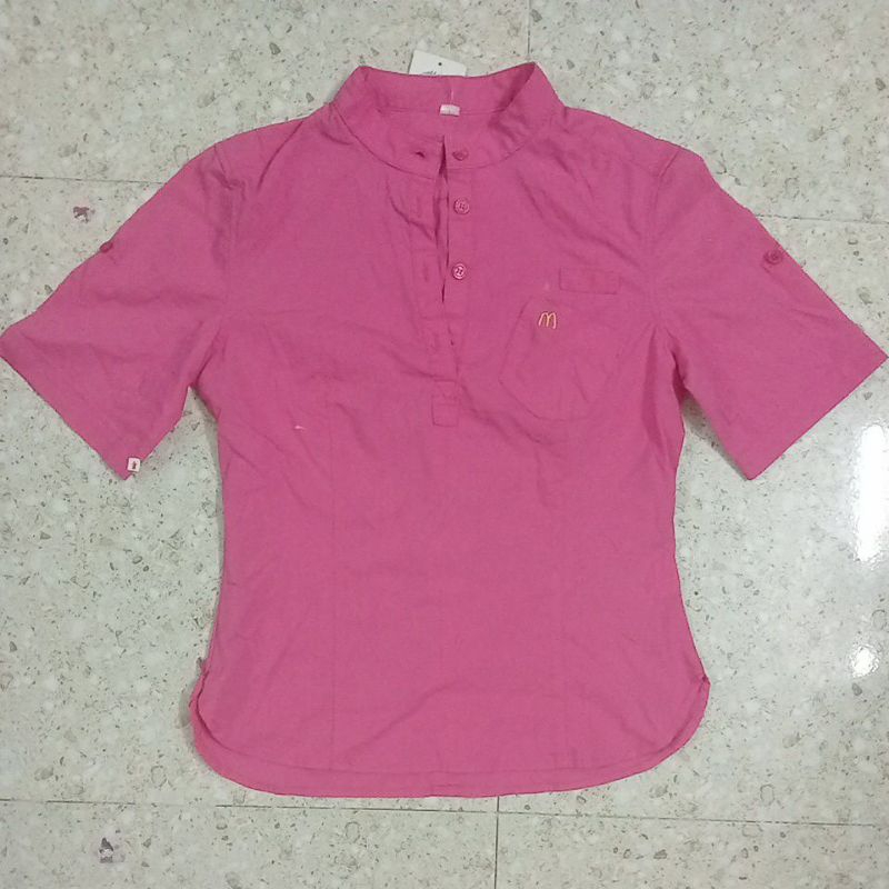 Áo sơ mi hồng cho bé