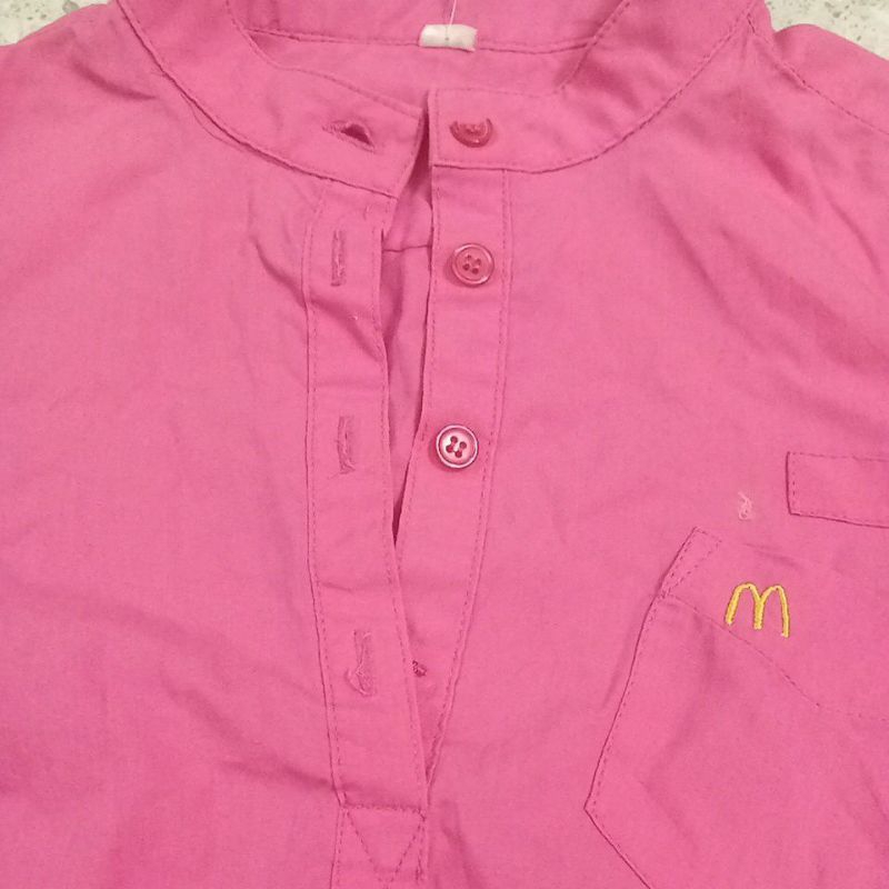 Áo sơ mi hồng cho bé